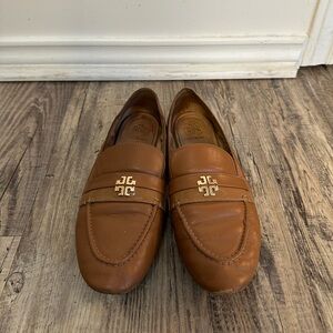 Tory Burch Brown Leather Loafers
